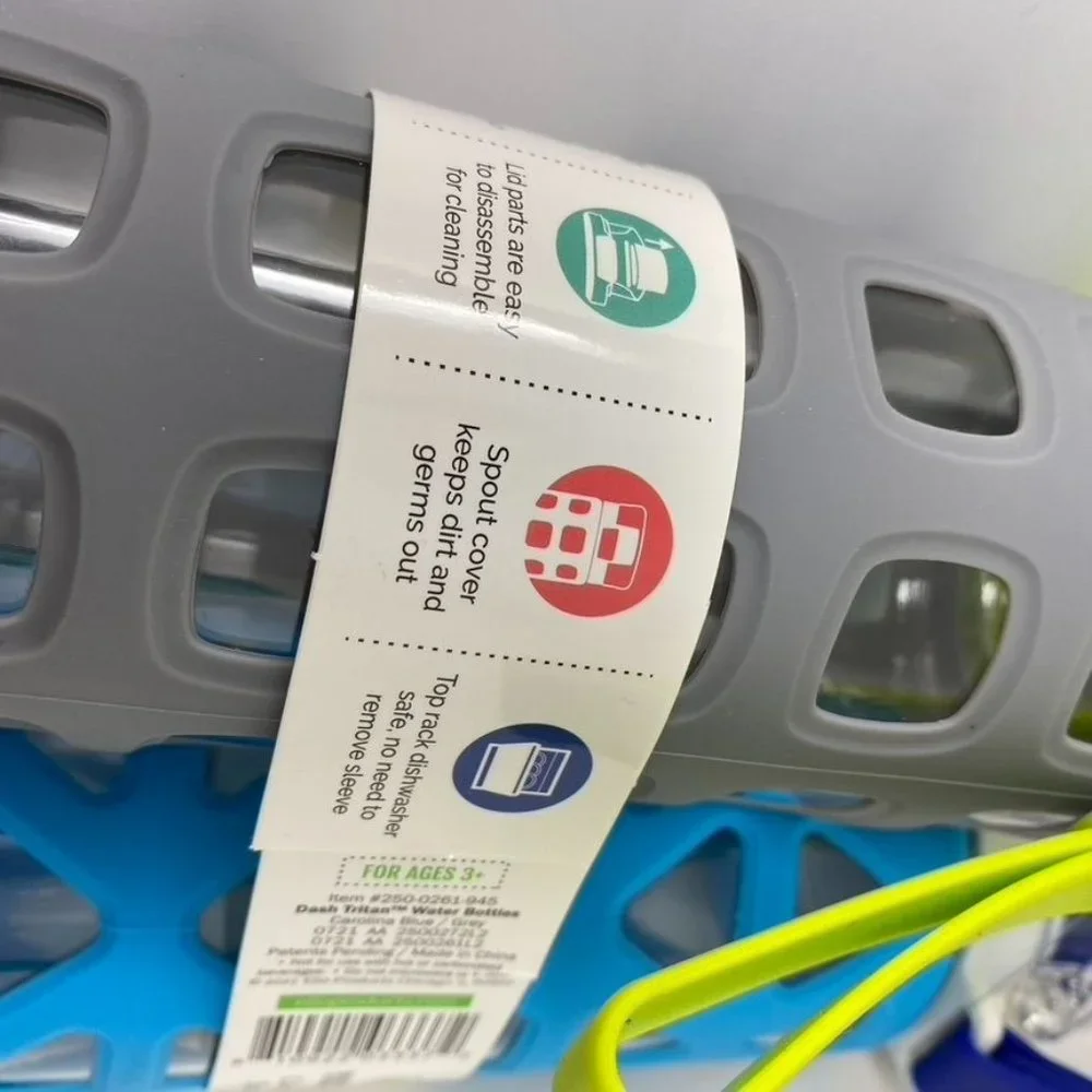 Ello Dash Tritan Water Bottles Carolina Blue/Grey 16 ozs - Picture 8 of 9